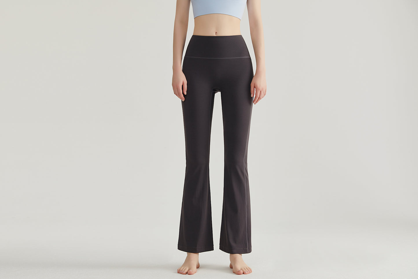 Women's High Waisted Stretchy Flare Leggings Tummy Control Yoga Pants with Back Pocket CK352