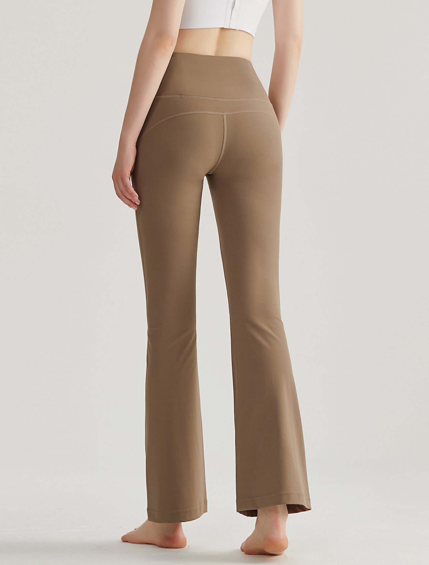 Women's High Waisted Stretchy Flare Leggings Tummy Control Yoga Pants with Back Pocket CK352