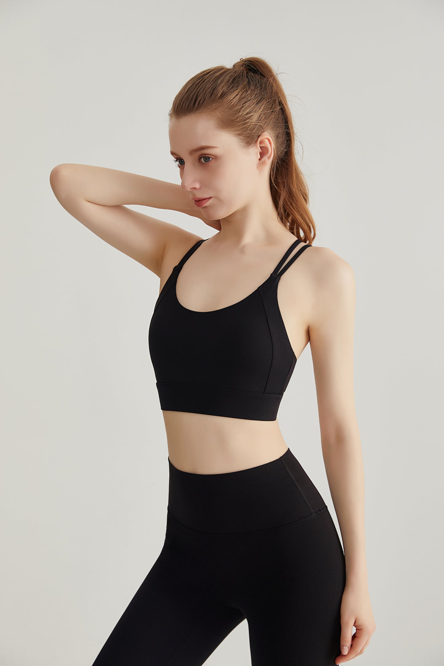 Women Strappy Sports Workout Bra Fitness Yoga Running Gym Wirefree Padded Criss Cross Back Hook and Eyes WX345
