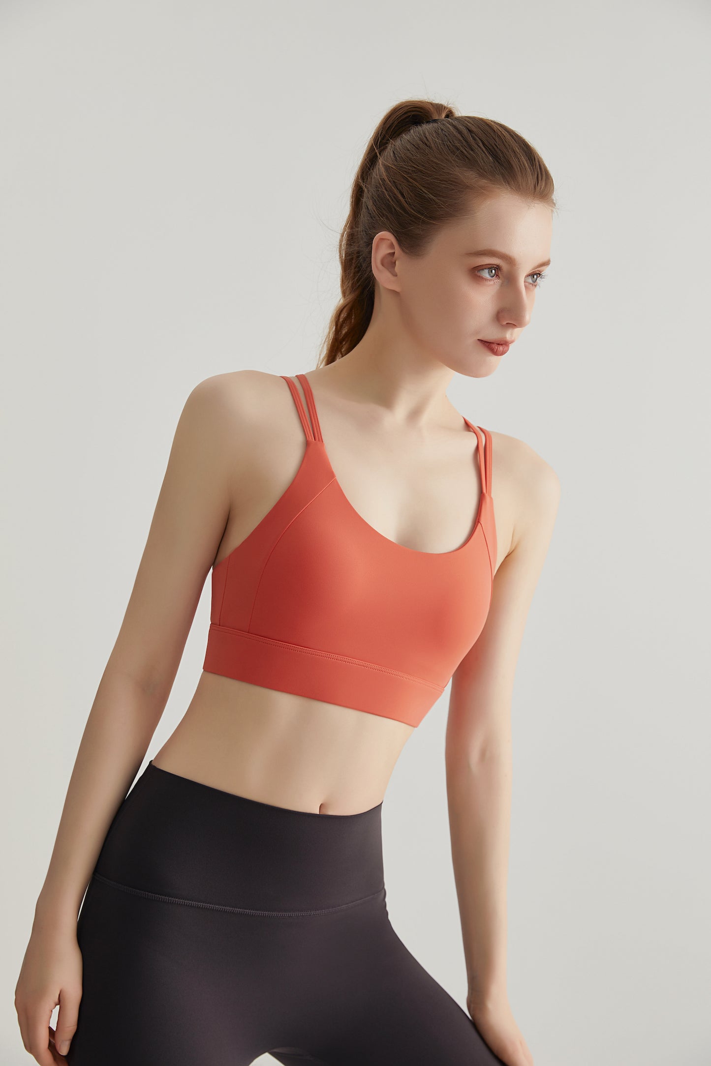 Women Strappy Sports Workout Bra Fitness Yoga Running Gym Wirefree Padded Criss Cross Back Hook and Eyes WX345