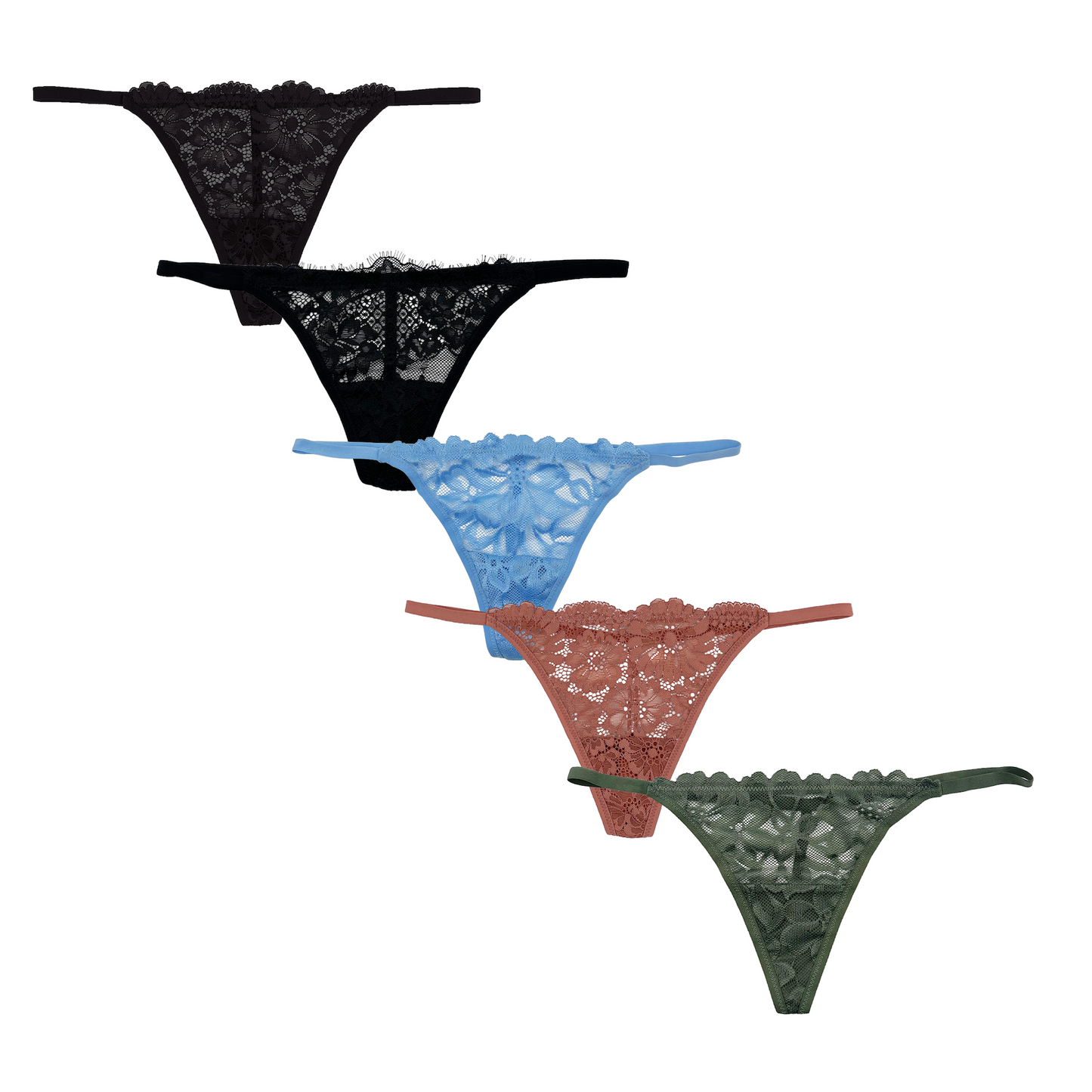 Sexy Cheeky Lace G-Strings Thongs T Back Underwear 1502