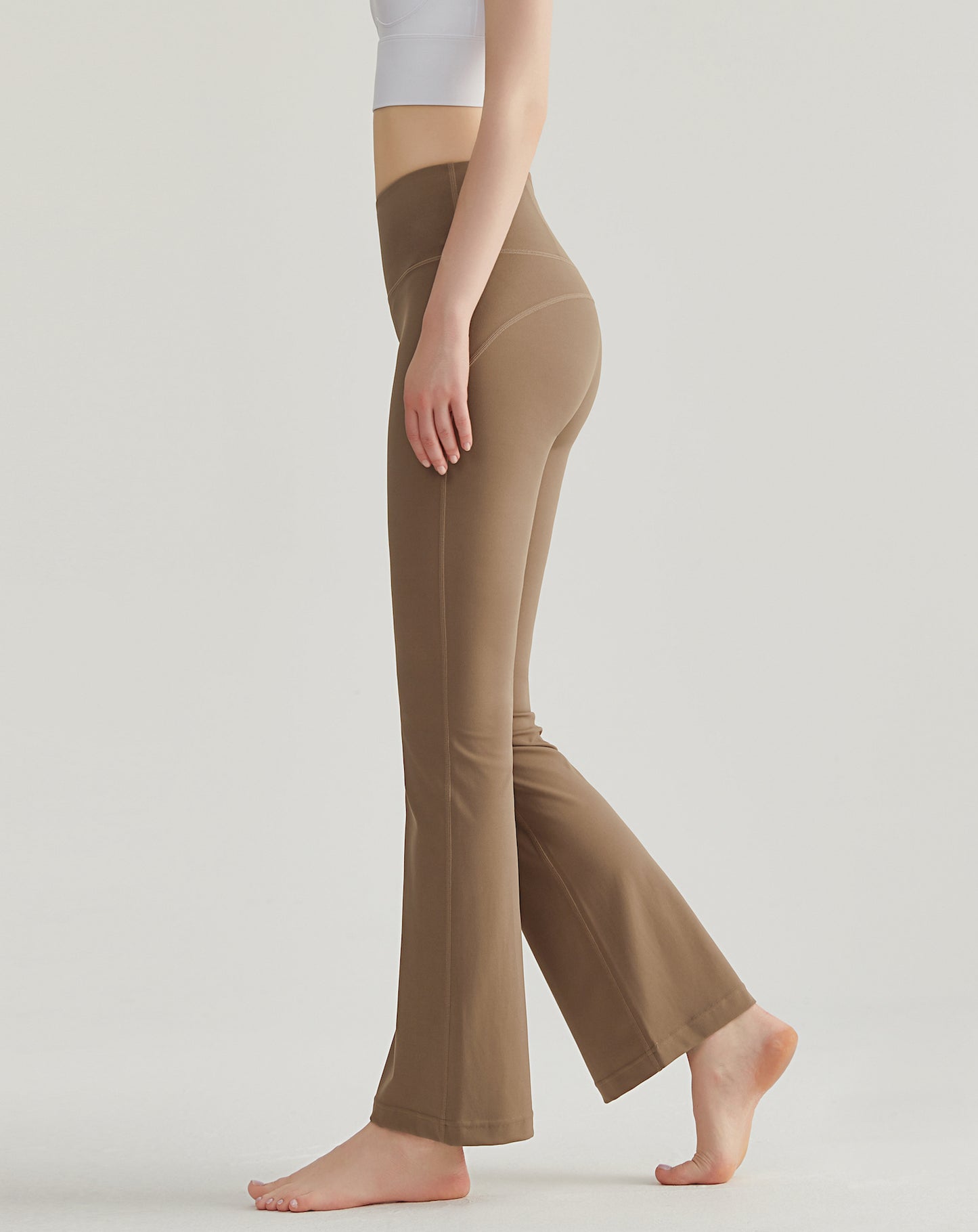 Women's High Waisted Stretchy Flare Leggings Tummy Control Yoga Pants with Back Pocket CK352