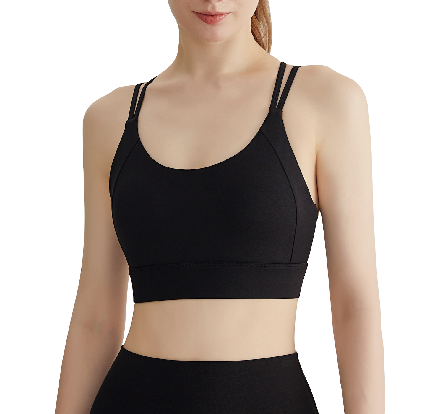 Women Strappy Sports Workout Bra Fitness Yoga Running Gym Wirefree Padded Criss Cross Back Hook and Eyes WX345