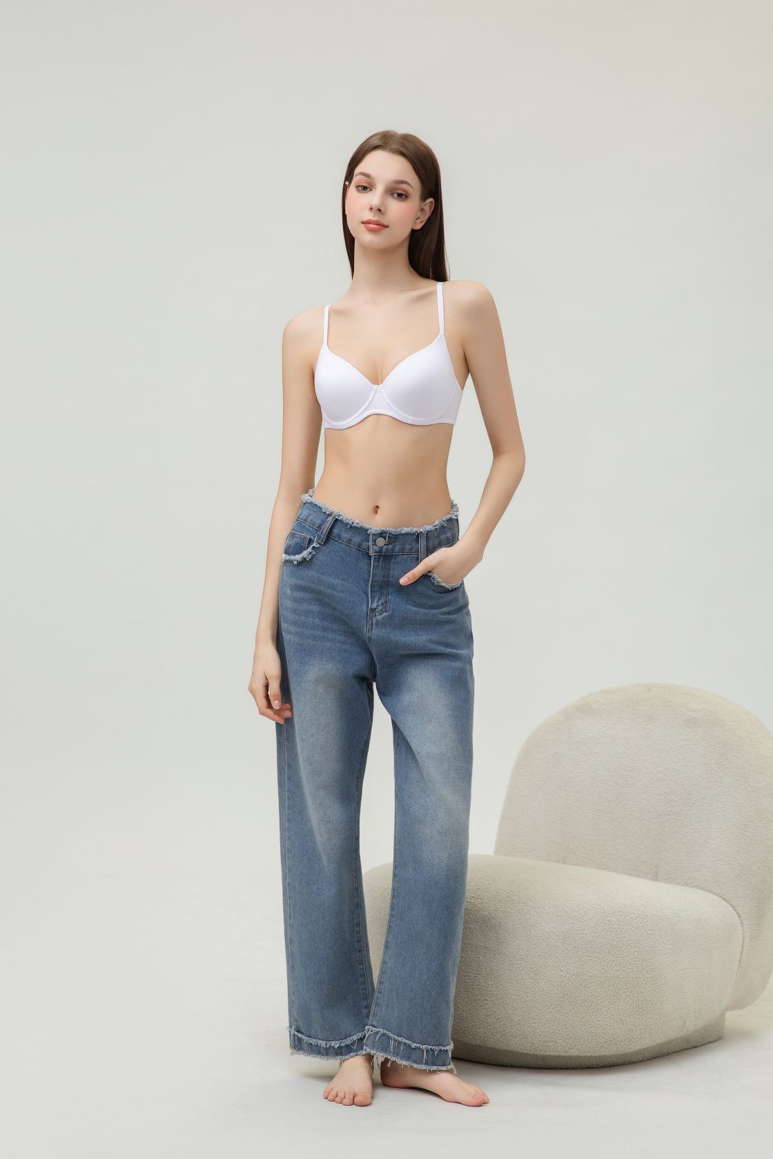 Cotton Soft Stretch Comfortable Padded Wireless Bra MS006